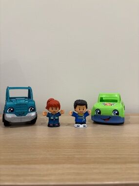 Fisher-Price Little People Pickup Truck and Race Car Vehicles and Figures